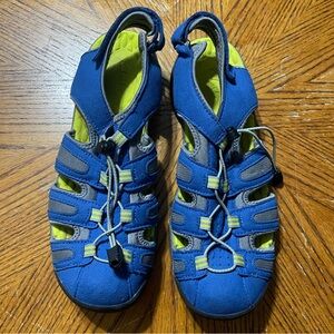 Rare Clarks Tuvia Melon Sport Sandals Women’s Size 8.5 8 1/2 Blue Lime Hiking